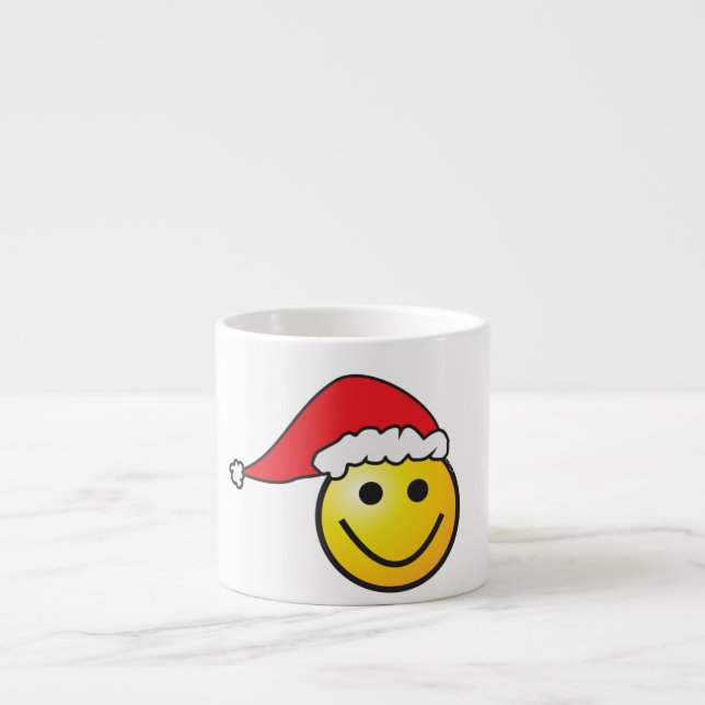Merry Christmas Sweet Funny Santa Hat Espresso Cup (Front)