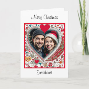 Merry Christmas Sweetheart   Christmas Photo Card