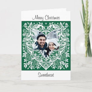 Merry Christmas Sweetheart Christmas Photo Card