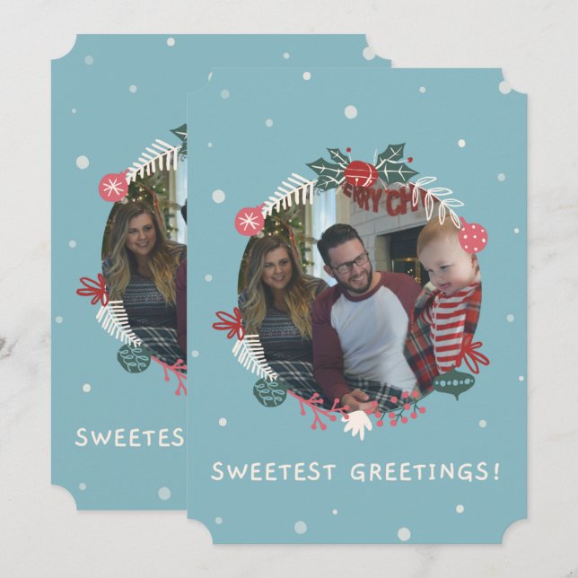 Merry Christmas Sweetness Greeting Card (Front/Back)