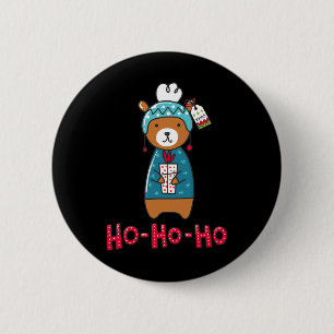 Merry Christmas T - Happy Family Xmas Tee Gif  6 Cm Round Badge
