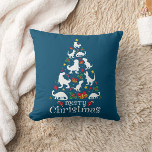 Merry Christmas T Rex Kids Boys Funny Christmas  Cushion