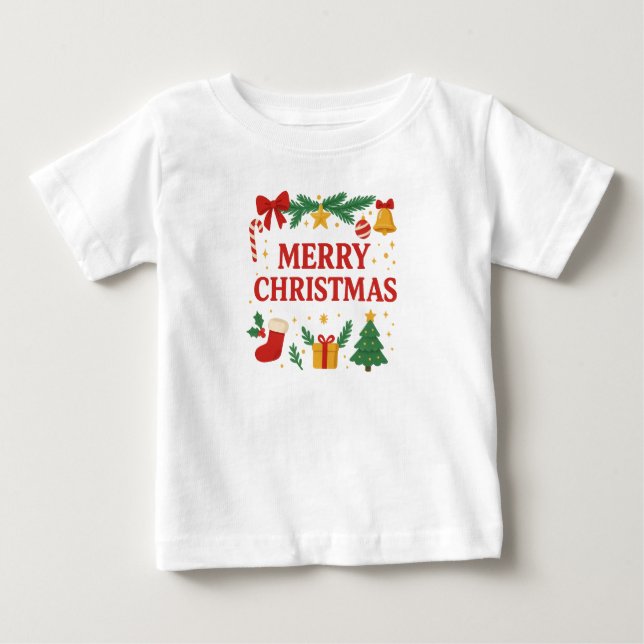 Merry Christmas T-Shir Baby T-Shirt (Front)