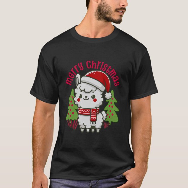 Merry Christmas T-shirt, Christmas Tree T-Shirt (Front)