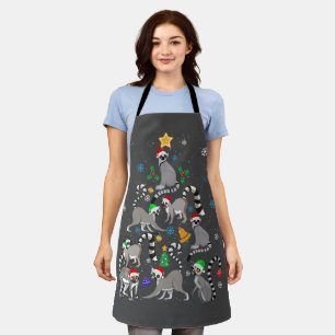 Merry Christmas T-shirt Lemur Christmas Tree Xmas  Apron