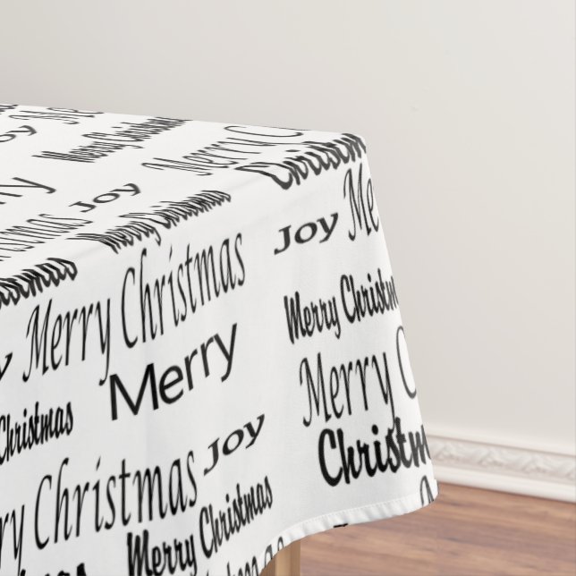 Merry Christmas Tablecloth, Joy Tablecloth (In Situ)