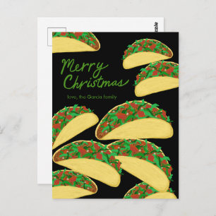 MERRY CHRISTMAS Taco Avalanche Delicious Custom Postcard