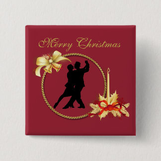 Merry Christmas tango 15 Cm Square Badge