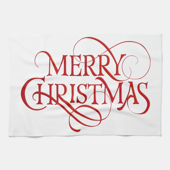 Merry Christmas Tea Towel (Horizontal)