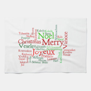 Merry Christmas Tea Towel