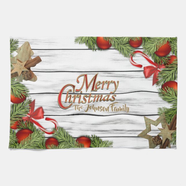Merry Christmas Tea Towel (Horizontal)