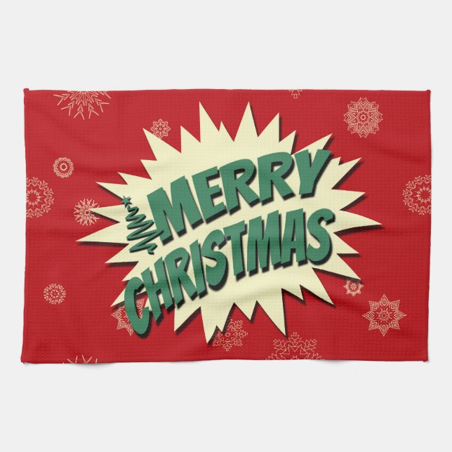 Merry Christmas Tea Towel (Horizontal)