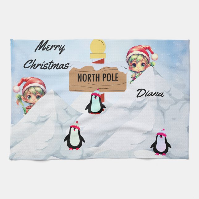 Merry Christmas  Tea Towel (Horizontal)