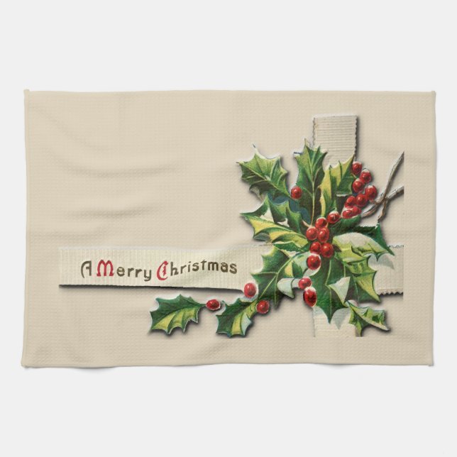 Merry christmas tea towel (Horizontal)