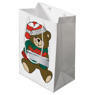 "MERRY CHRISTMAS" TEDDY BEAR MEDIUM GIFT BAG