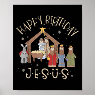 Merry Christmas Tee Uni-christian Family Group Chi Poster
