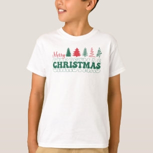 Merry Christmas text, Boys T-Shirt