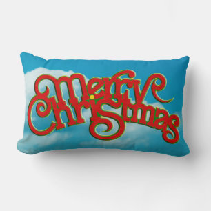 Merry Christmas - text design + your back. & ideas Lumbar Cushion