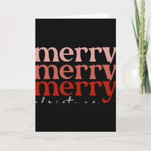 Merry Christmas Text Greeting Red Toddler T Shirt Card