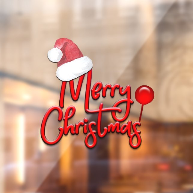 Merry Christmas Text Santa Cap  (Sheet 2)