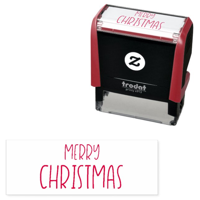 Merry Christmas Text  Self-inking Stamp (In Situ)