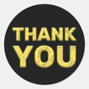 Merry Christmas Thank You Sticker! Classic Round Sticker