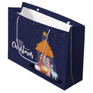 Merry Christmas The Birth of Christ  Large Gift Bag