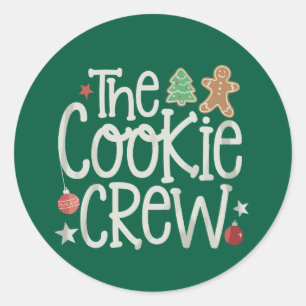 Merry Christmas The Cookie Crew Xmas Matching Classic Round Sticker