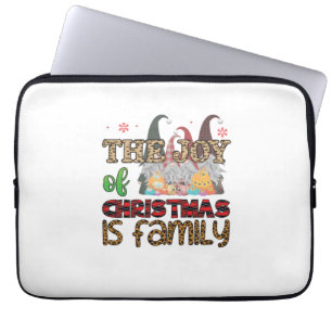 Merry Christmas The Joy Of Christmas Is Family Laptop Sleeve