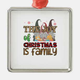 Merry Christmas The Joy Of Christmas Is Family Metal Tree Decoration