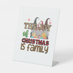 Merry Christmas The Joy Of Christmas Is Family Pedestal Sign