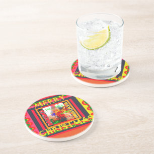 Merry Christmas The world around me is happy to ha Coaster
