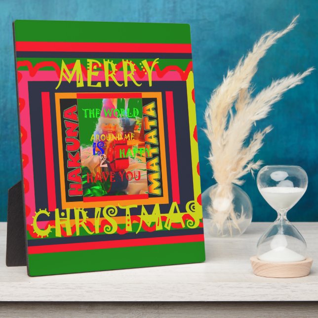 Merry Christmas The world around me is happy to ha Plaque (Side)