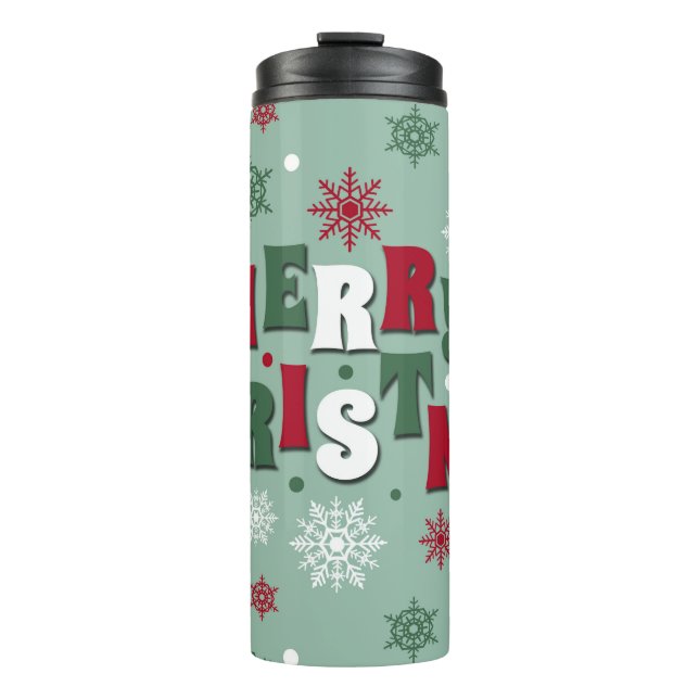 Merry Christmas Thermal Tumbler (Front)