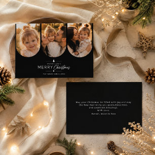 Merry Christmas Three Arch Photo Holiday Card
