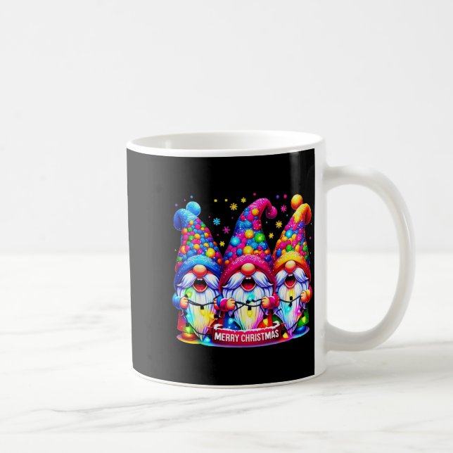 Merry Christmas Three Gnomes Xmas Family Men Women Coffee Mug (Right)