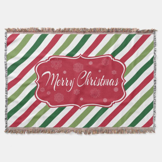 Merry Christmas Throw Blanket (Front)