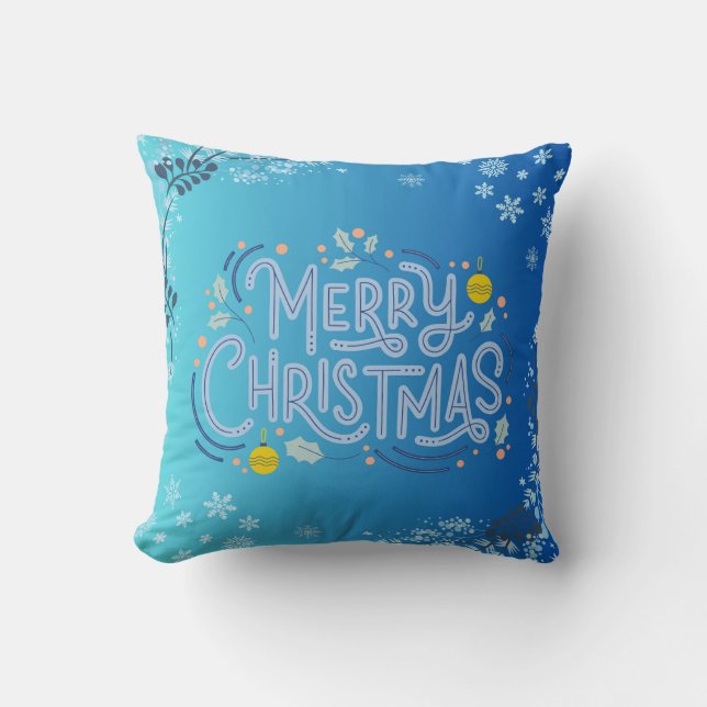 MERRY CHRISTMAS THROW PILLOW (Front)