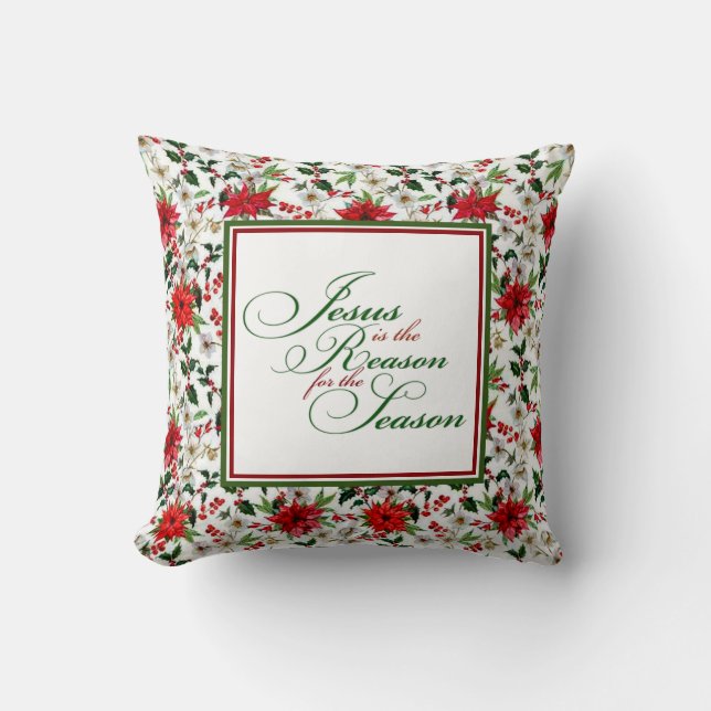 Merry Christmas Throw Pillow (Front)