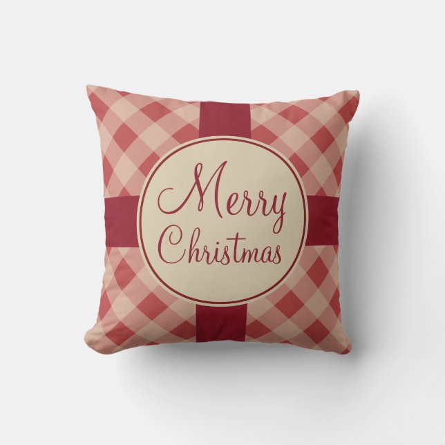 Merry Christmas Throw Pillow  (Front)