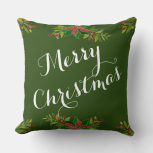 Merry Christmas Throw Pillow 20” x 20”