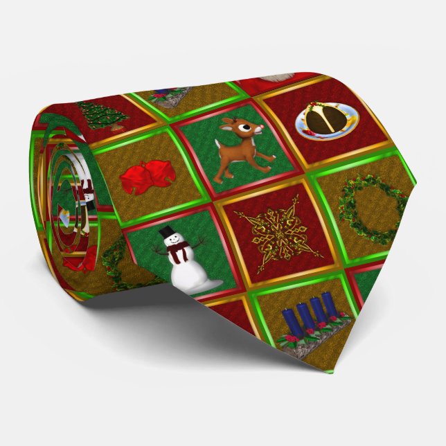 Merry Christmas Tie (Rolled)