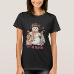 Merry Christmas Tis The Season Pink Snowman Ginger T-Shirt<br><div class="desc">Merry Christmas Tis The Season Pink Snowman Gingerbread Xmas</div>