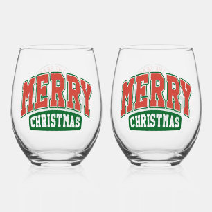 Merry Christmas 'Tis the Season to Sparkle Stemless Wine Glass