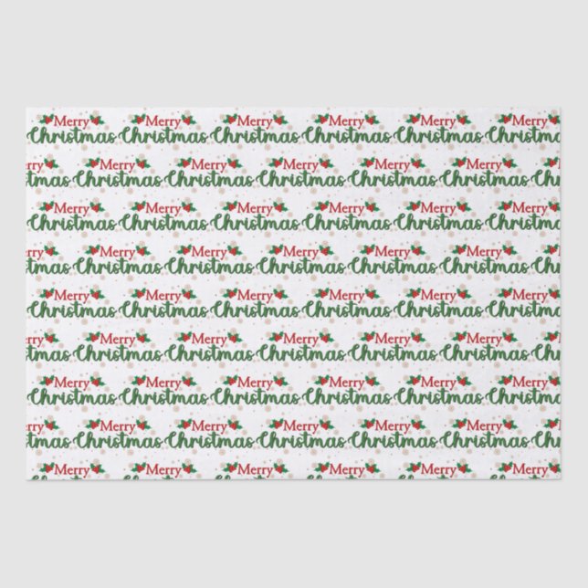 Merry Christmas  Tissue Paper (Front)