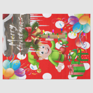 Merry Christmas Tissue Paper Elf