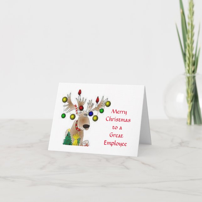 **MERRY CHRISTMAS**  TO A GREAT EMPLOYEE" CARD (Front)