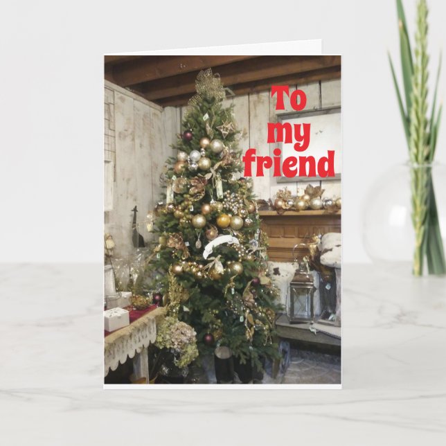 **MERRY CHRISTMAS** TO A "SPECIAL FRIEND"  HOLIDAY CARD (Front)