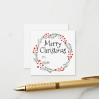Merry Christmas to from rustic wreath frame cute