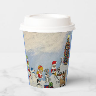 Merry Christmas to go cups with lid. 